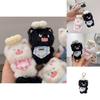 Fluffy Cat Keychain With Chef Costume Plush Toy For Anime Fans