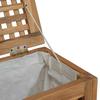 Laundry Basket Natural 35 x 25 x 60 cm Solid Teak Wood