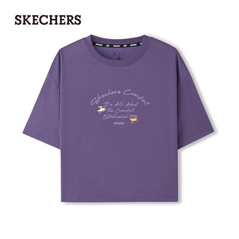 Skechers Women s Loose Knit Short Sleeve T-Shirt L226W018 L 95