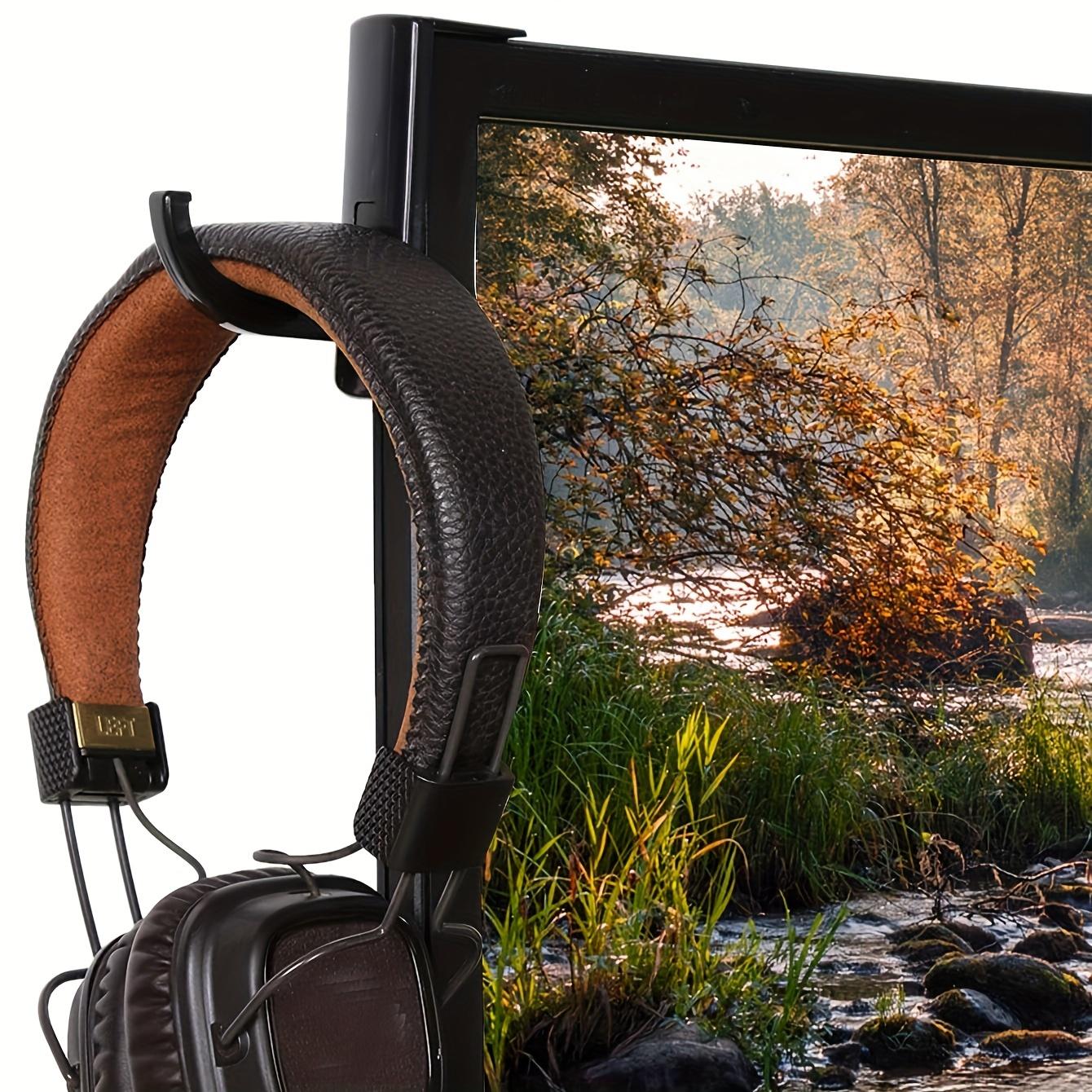 

1pc Headphone Hook Bracket, Sticky Wall Hook For Desk Internet Cafe Office Computer чорний