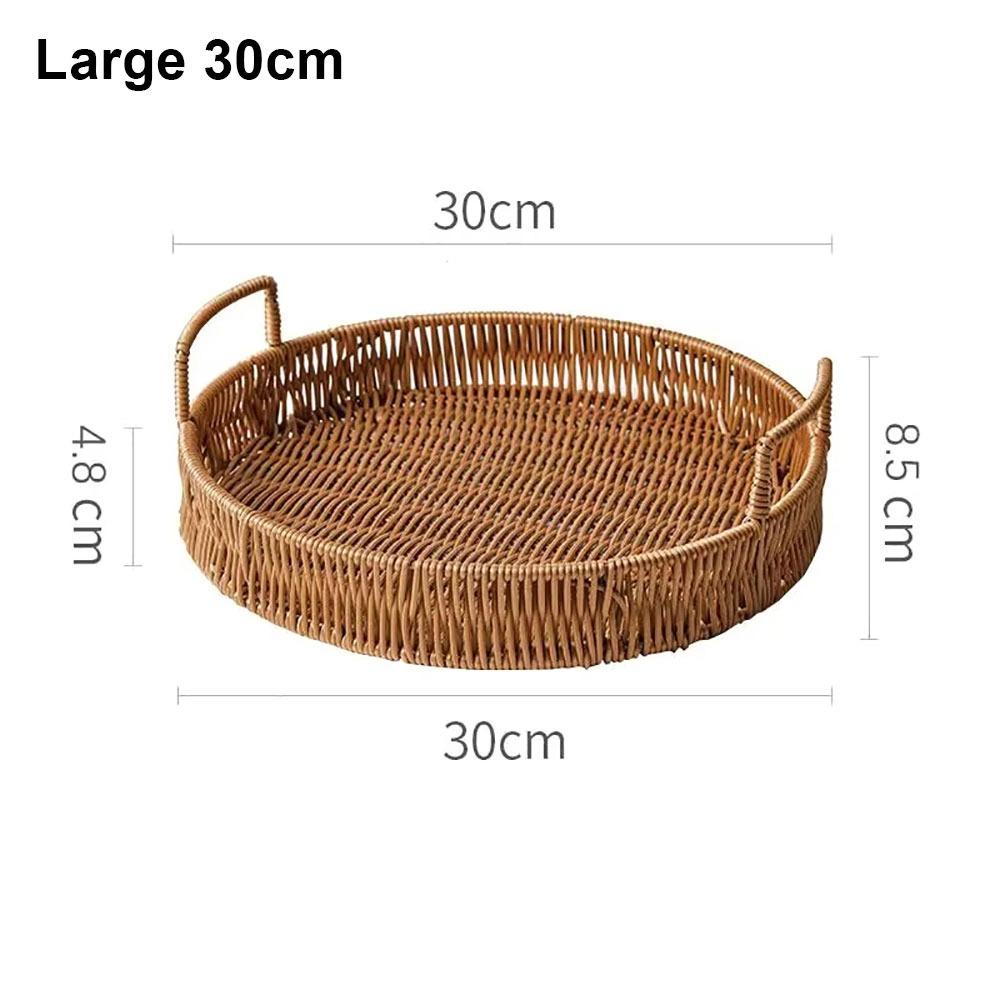 1Pcs Plastic Imitation Wicker Rattan Handwoven Rattan Basket
