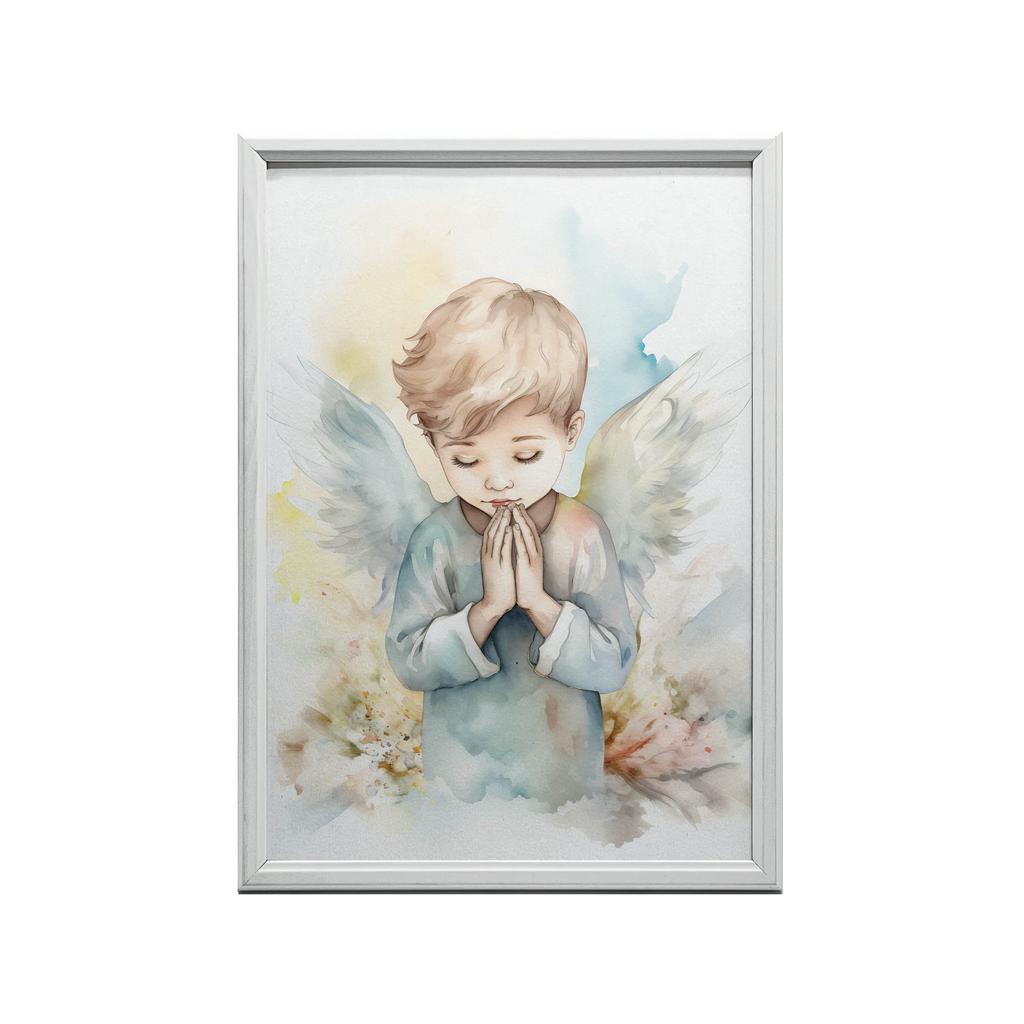 Angel Poster In Delicacy Of Colors Angel Poster In Delicacy Of Colors, 70X100 Cm, Black Aluminum Frame, 230 Gsm Matte Paper