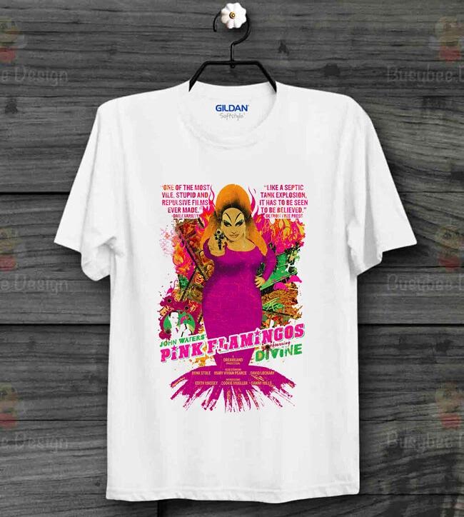 

Pink Flamingos 70s Film Divine Comedy QUEEN DREAMLAND Unisex 100% Cotton T-shirt Mens Tees Top B153 M