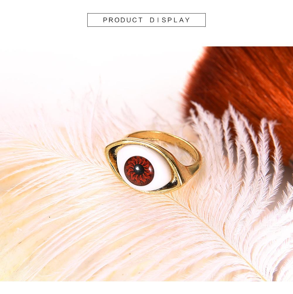 Jewelry Simple Gold Alloy Eye Ring Devil'S Eye Ring Yiwu Jewelry