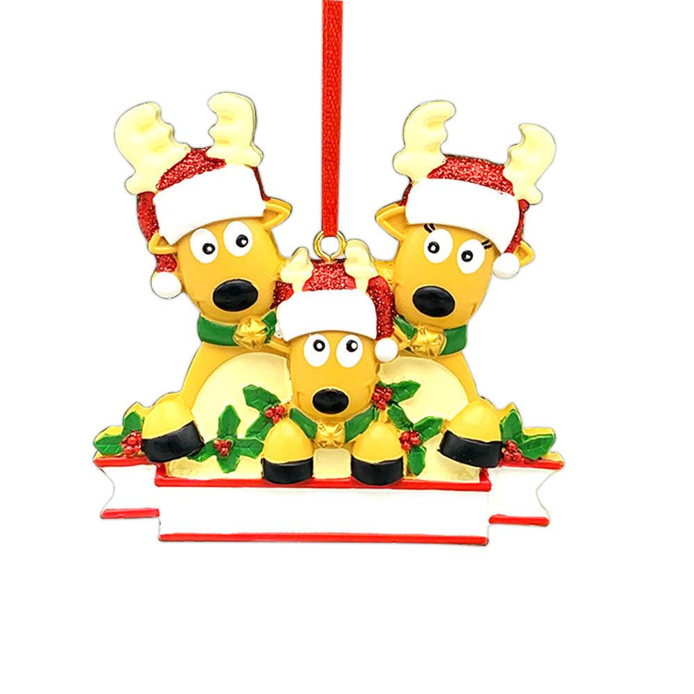 Charming Christmas Reindeer Heart Snowflake Resin Decoration Set For Festive Cheer