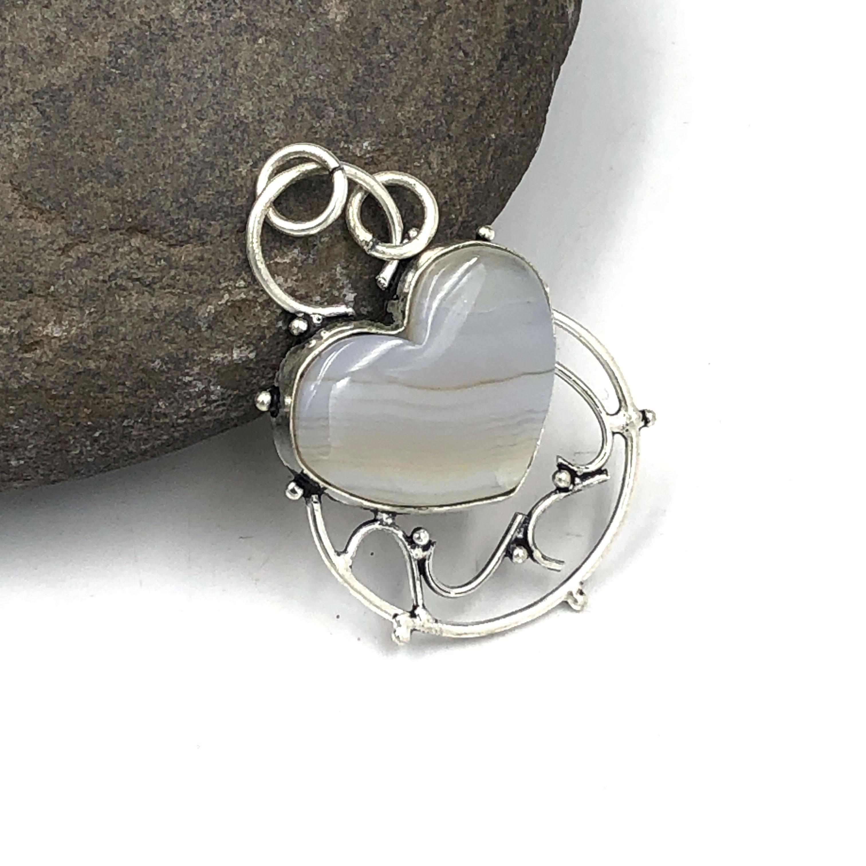 Natural Botswana Agate Gemstone 925 Sterling Silver Jewelry  Pendant 1.68  AJP-176