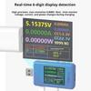 1.77" TFT Color Digital Voltmeter Ammeter Power Meter 4-24V 6.5A 156W, USB Tester with PD/QC/SCP Fast Charge Protocol Detector