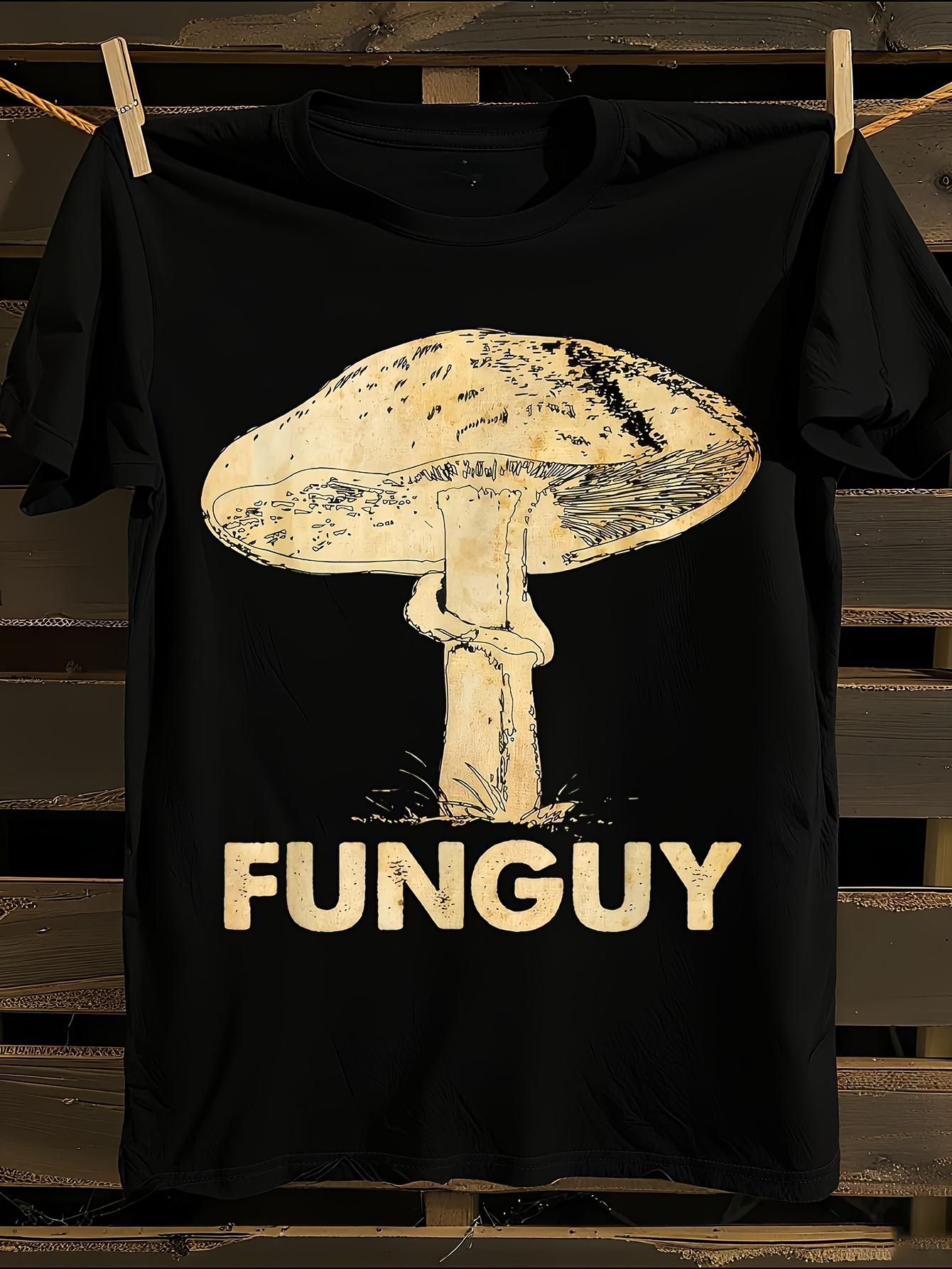 Funguy Funny Mushroom and Fungus Graphic T-shirt L