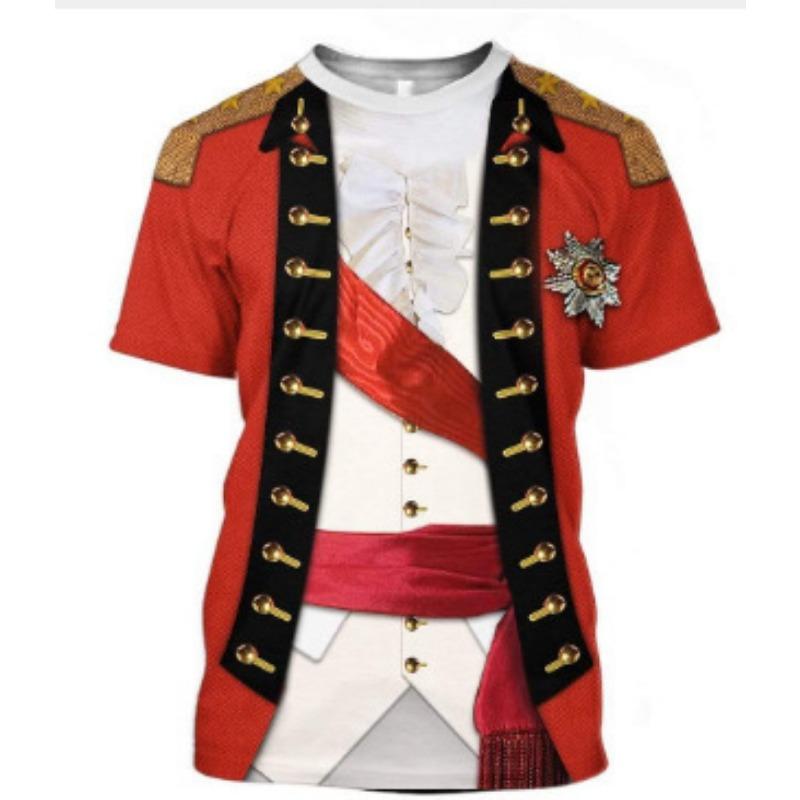 Male Historical Figure's 3D Personalized Printed Clothing Short Sleeved 3D T-shirt