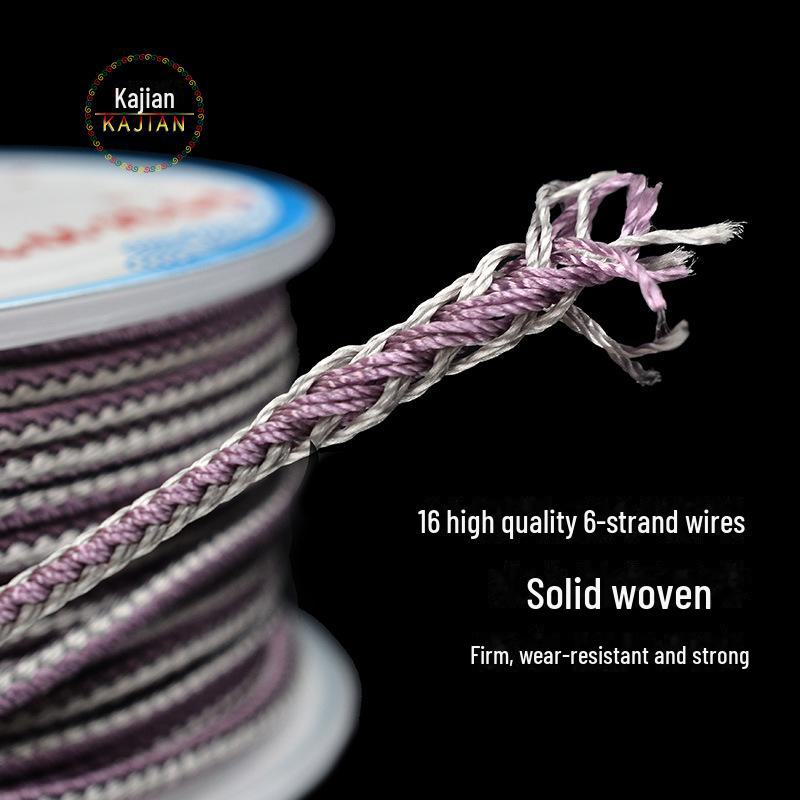 Hand-Woven 2.5mm Ruyi Rope for Jade Pendant Lanyard or Colorful Beaded Bracelet