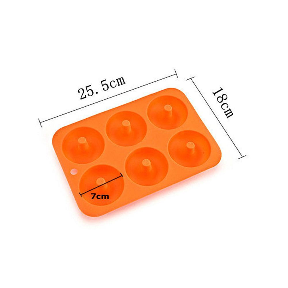 6 Grid Donut Mold Silicone Bakery Baking Pan Non-Stick Donut Maker Home DIY Handmade Dessert Molde Kitchen Decoration Mould