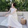 Vacation-style New Summer French Vintage Design Niche Long Dress, Light Luxury Slimming Sleeveless Dress for Women