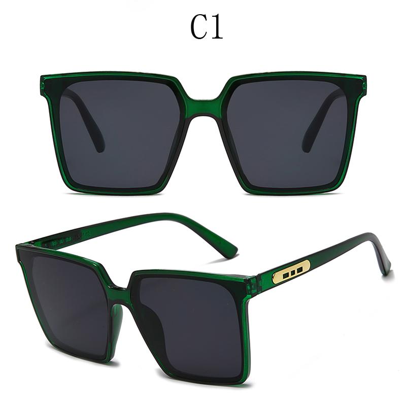 Big Square Frame Sunglasses Unisex Vintage Men Women Fashion Driving Fishing Sun Glases UV400 Outdoor Street Shooting Retro Male Female Sunglasses