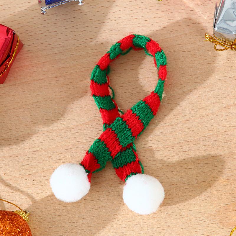 1pcs Mini Christmas Knit Hat Scarf DIY Wine Bottle Cover Decor Mini Woolen Hat Wine Bottle Decorative Hat DIY Handmade