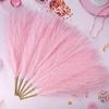 3 Pcs Faux Pampas Grass Small Fluffy Artificial Flowers Fake Flower for Home,Bedroom, Table Decoration and Craft Items Corner (Without Vase Pot)