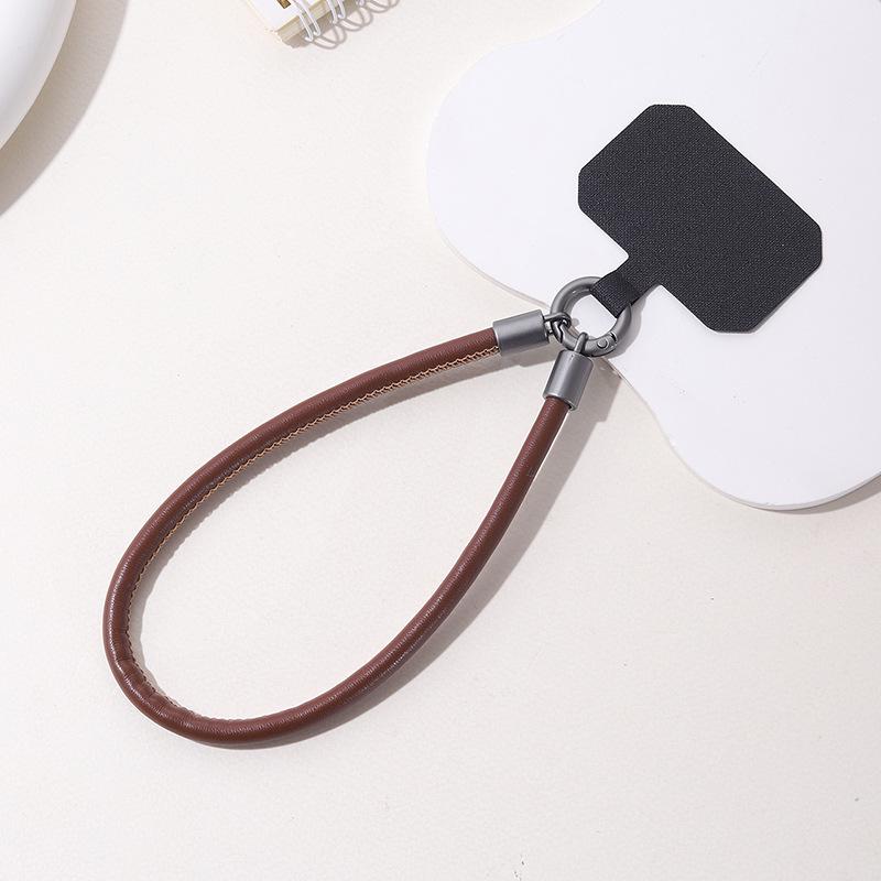 Leather Phone Charm: Anti-Drop Wrist Strap & Sturdy Lanyard for Men & Women