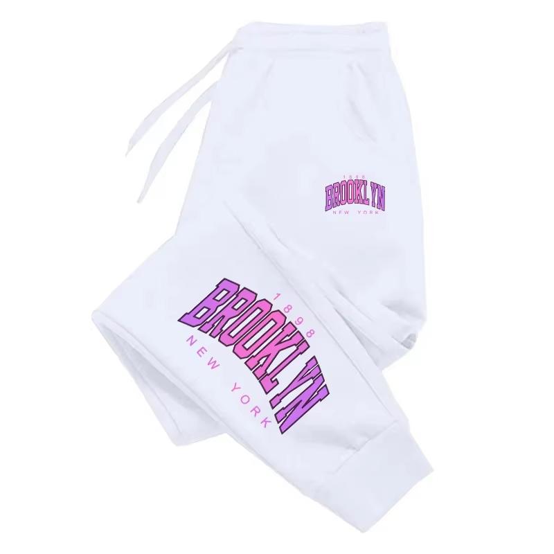Women's Pants High Quality Sweatpants Outdoors Elastic Band Woman Trousers Jogging Drawstring Casual Sports Clothing