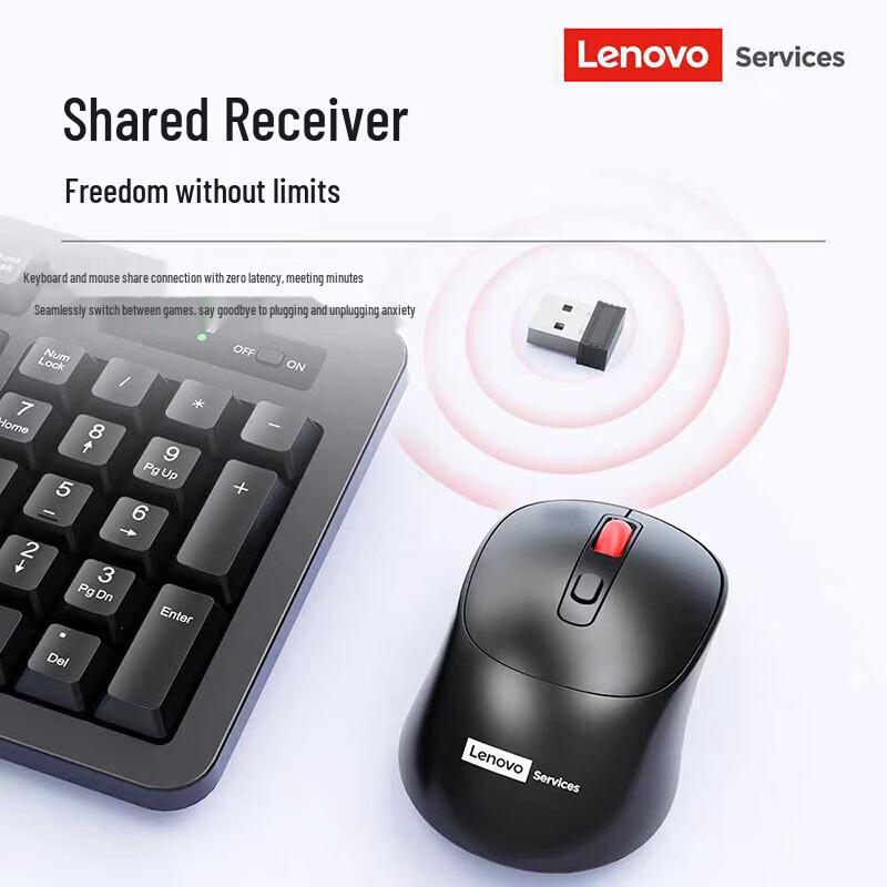 Lenovo KN101 Wireless Keyboard and Mouse Combo