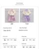 Kuromi Girls' Summer Cartoon JK Skirt Set - Short Sleeve Dress for Middle and Big Kids