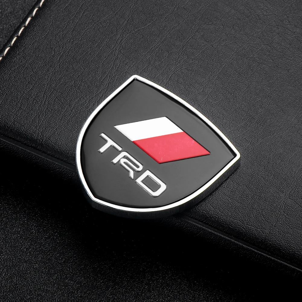 Car Styling 3D Meta Auto Door Shield Emblem Car Body Badge 3D Sticker For Toyota Corolla Yaris Chr Auris RAV4 Land Cruiser Camry