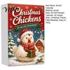 Unique Holiday Gift Box Christmas Chicken Advent Calendar 2026, 24 2D Acrylic Decorative Xmas Pendant Collection Ornaments, Cute Tree Decorations for