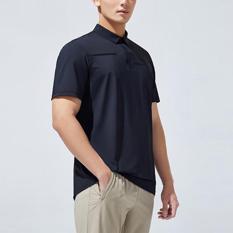 ANTA Variety Training Collection Polo Shirts Men's Black Polo Collar Moderate Straight Fit 152327156-2
