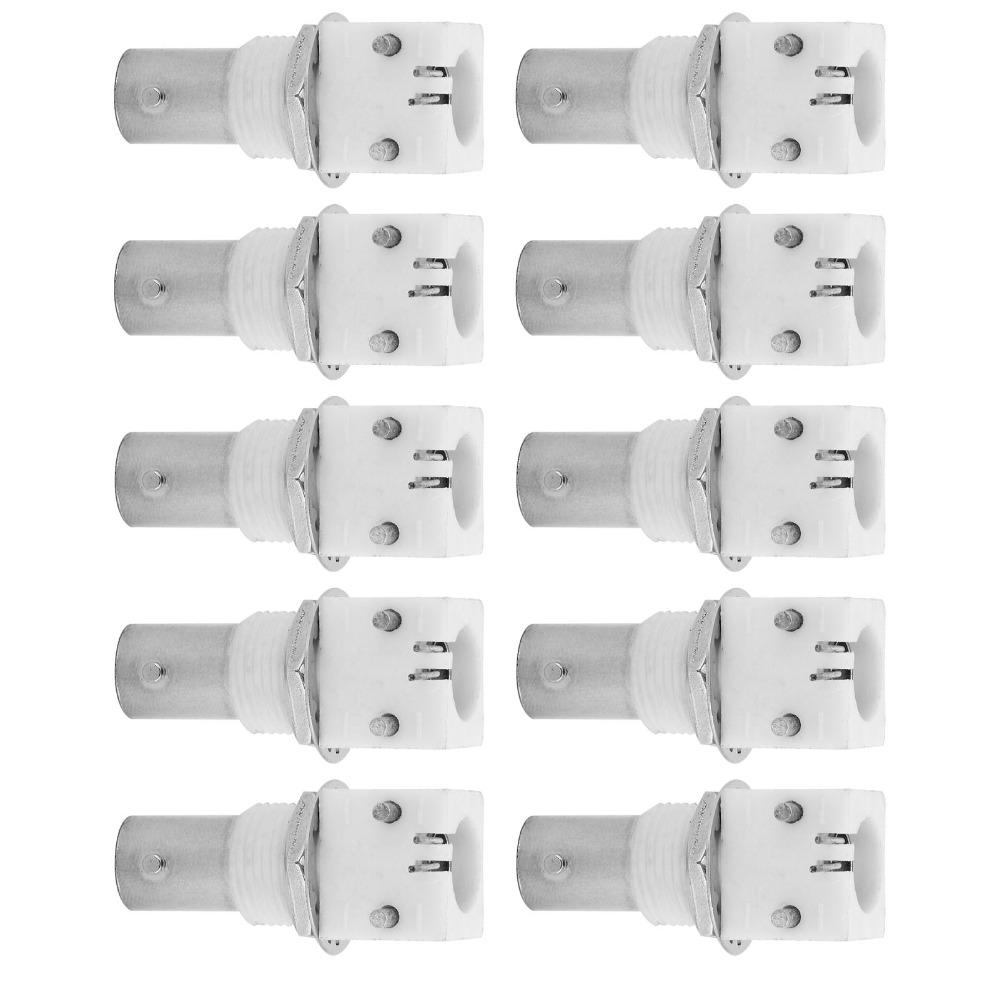 10 Pcs Solder BNC Connector 90 Degree BNCQ9 Adapter BNC Female Socket  Signal Transmission
