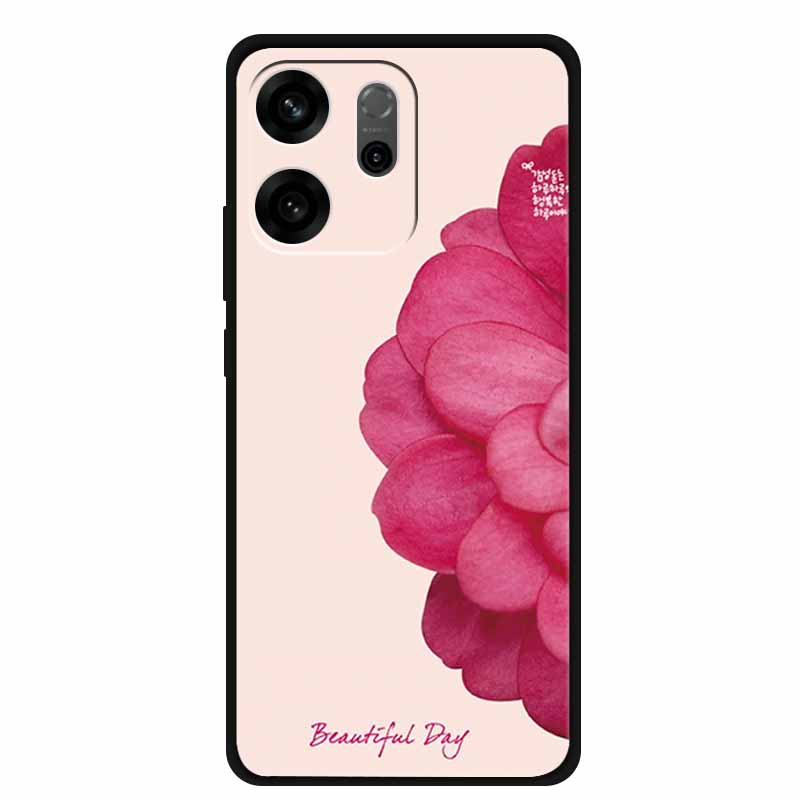 For Oppo Reno14 F Case 3D Flowers Emboss Phone Cases for Oppo Reno 14 F Reno14F 5G Back Protective Covers Soft Silicone Bumper