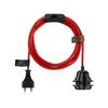 Pendant Light - Hoopzi - Bala - Fabric Electrical Cord 4.5m - E27 Socket with Switch - Red