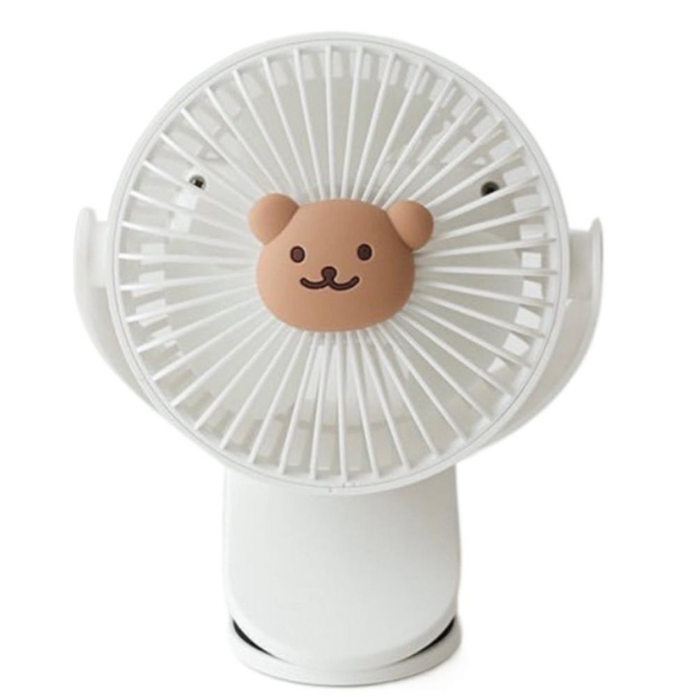 

Мультяшный вентилятор для детской коляски, портативный маленький вентилятор с клипсой, охлаждающий вентилятор, вентилятор для детской коляски, велосипед White Bear