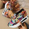 Fashion Fashion Mix Color Sneakers for Women 2025 Autumn Luxury Crystal Platform Vulcanize Shoes Woman Letter Print Slip On Shoes Mujer