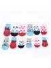 4PCS Warm Cozy Paw Protector Sock Set Cute Thick Knitted Anti Slip Socks for Small Dogs and Cats During Cold Seasons