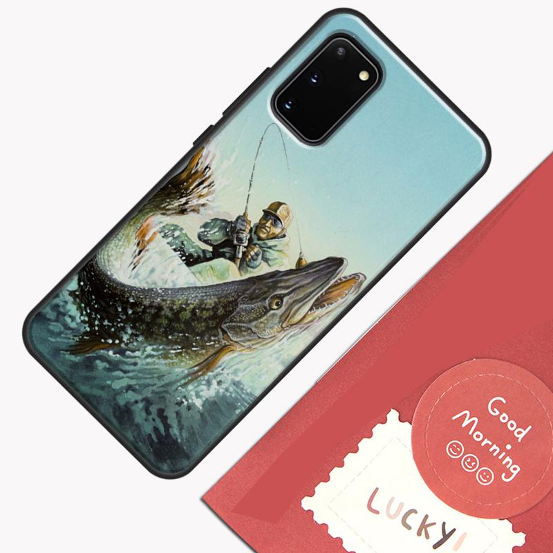 Pike Fish Fishing Bait Phone Case For Samsung Galaxy S24 S26 Ultra S20 S21 S22 S23 S25 Plus S10 S25 FE Cover Shell