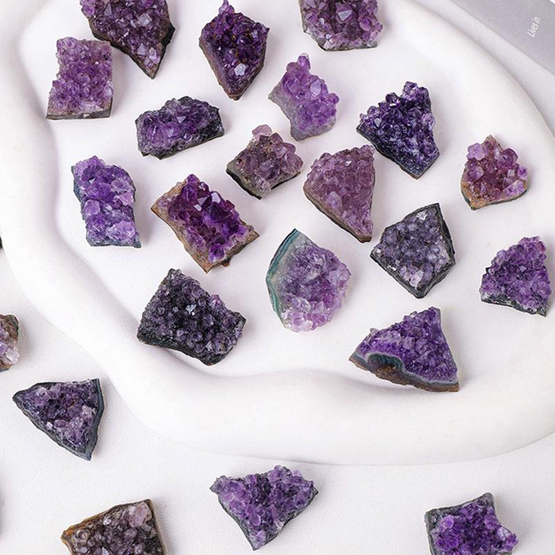 Natural Raw Amethyst Quartzs Purple Crystal Cluster Healing Stones Specimen Home Decoration Crafts Decoration Ornament 10g