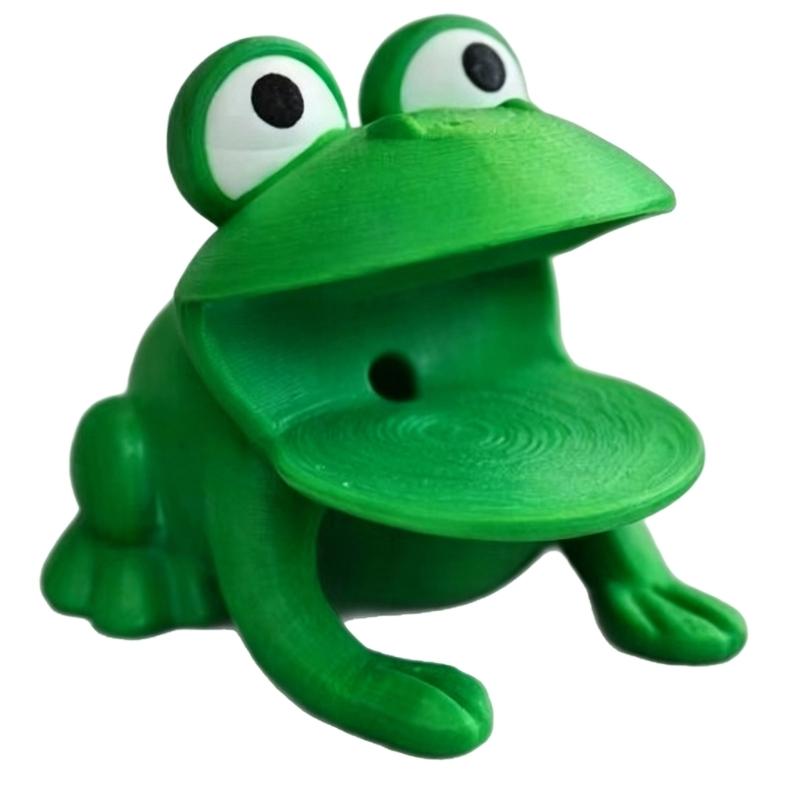 Countertop Sponge Stand for Kitchen Use, Green Plastic Holder With Animal Design and Open Storage Compartment for Daily Cleanup Near Sink