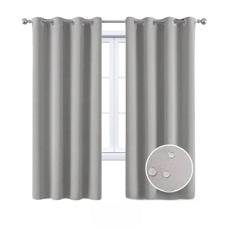 Nordics Full Blackout Solid Color Curtain With Polyester Fabric For Living Room And Bedroom Windows