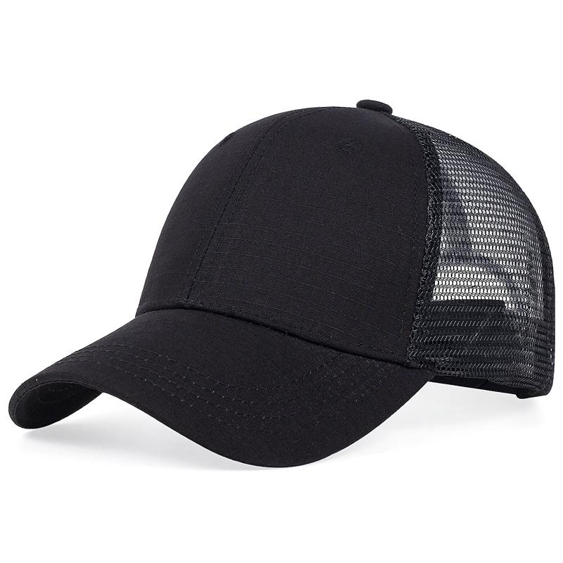 

Unisex Solid Color Plaid Fabric Baseball Net Caps Spring And Summer Outdoor Adjustable Casual Hats Sunscreen Hat