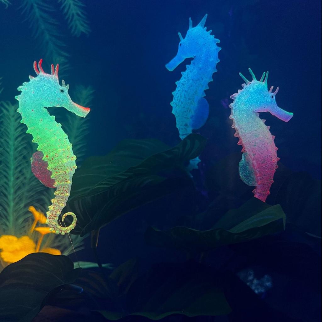 Simulated Luminous Seahorse Fish Tank Decoration, Fake Fish Ornaments, Aquarium Ocean Floor Decoration