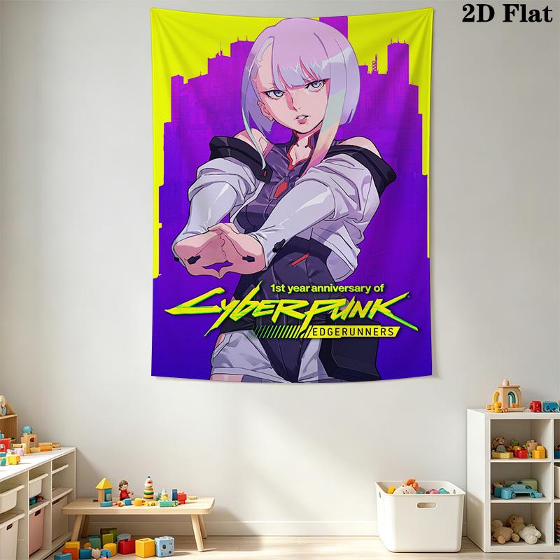Cyberpunk EDCG Pattern Home Decor Tapestry, Wall Hanging, Decorative RV Wall Cloth.SGT0917464