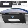 Car Tissue Box Sun Visor Hanging Napkin Holder Paper Rack Organizer For M Performance E36 E46 E60 E90 E91 E92 E93 F30 F20