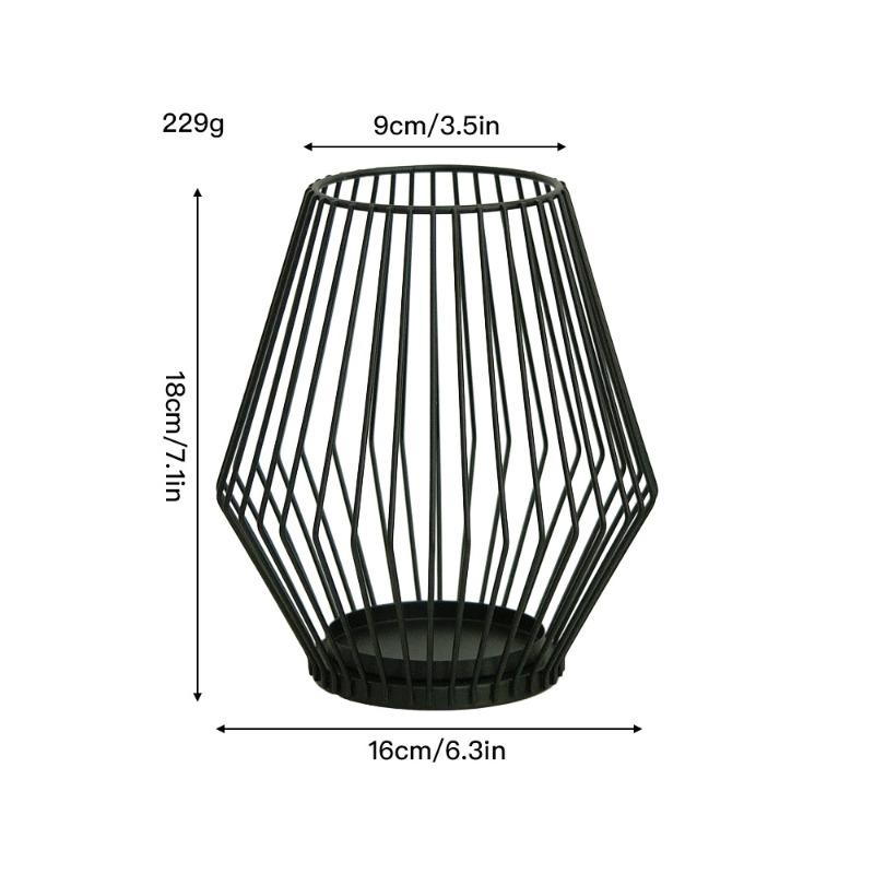 

Простые кованые фонари, металлические свечи, подсвечники, реквизит для атмосферы, украшения для домашней гостиной, изделия ручной работы Medium чёрный