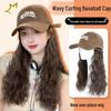 Fashionable Wool Curl Hat with Integrated Wig - New Enlarged Brim Full Head Set