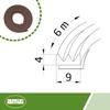 Joint d'étanchéité - AMIG - 14412 - Caoutchouc - Auto-adhésif - 9x4 mm