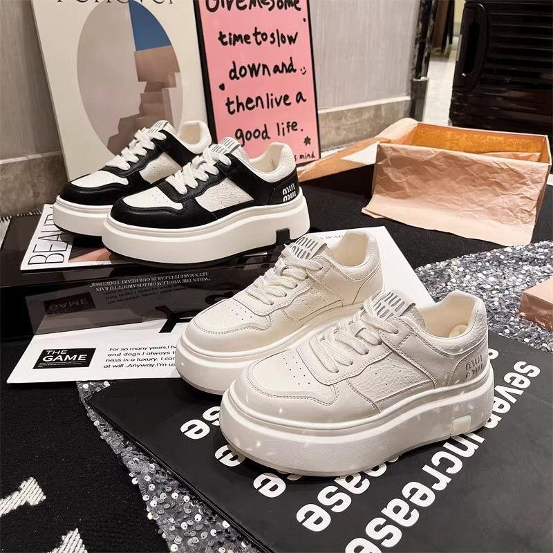 Platform-soled Summer New Versatile Sports Casual Wear Lace-up Lightweight Women's Shoes Board Shoes