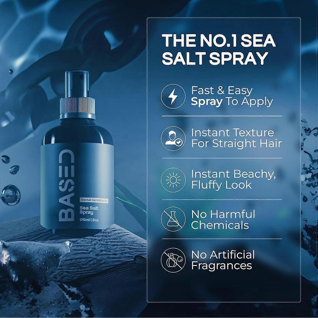 1-5x Spray al Sale Marino per Capelli Voluminosi, 170ml Spray Texturizzante & Rinforzante con Vitamina B5 & Alghe Marine