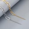 Kalen Stainless Steel Paperclip Chain Necklace for Men 10MM Gold Color Metal Accessory Adjustable Minimalist Fashion Jewelry