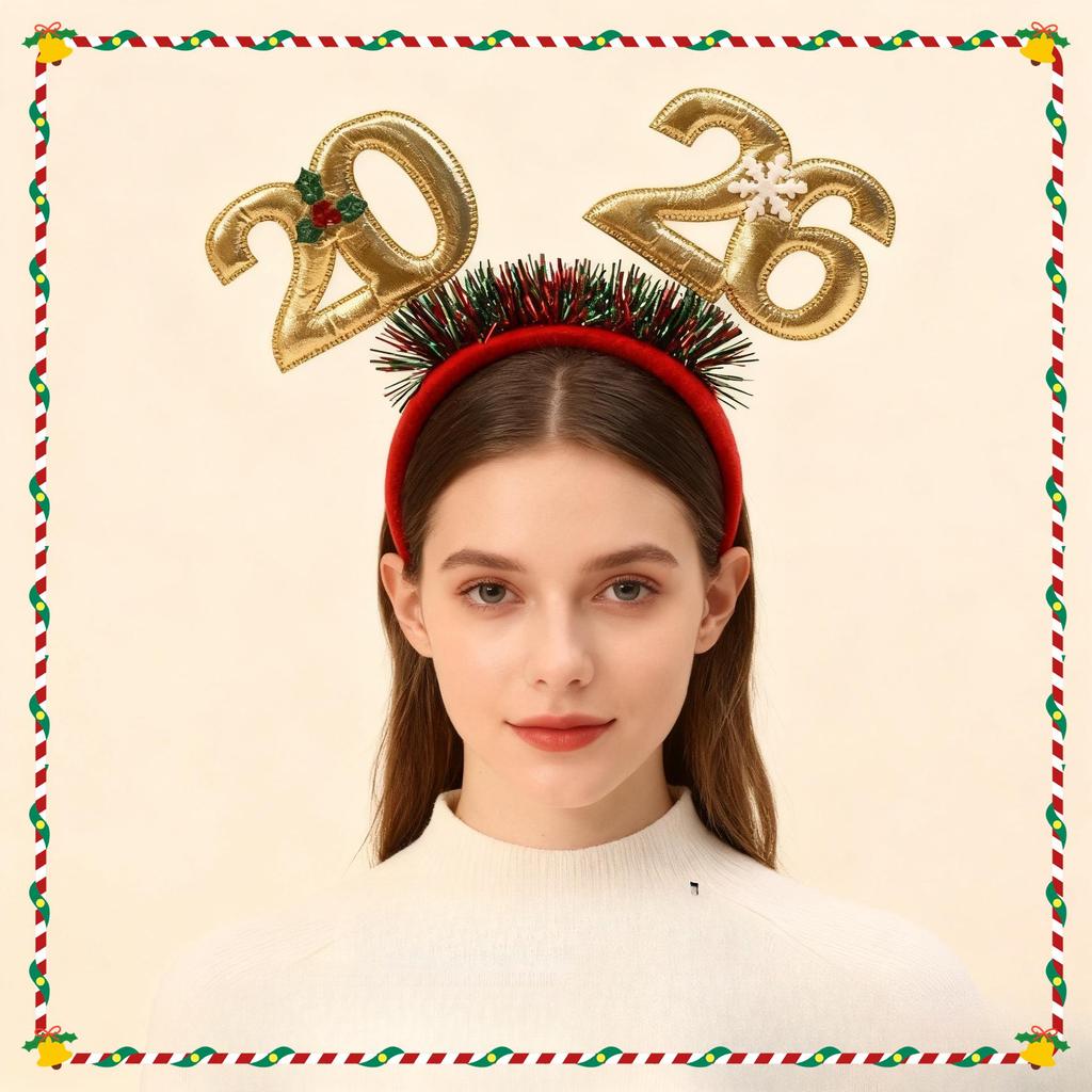 Festive 2026 Christmas Headband Costume Accessory