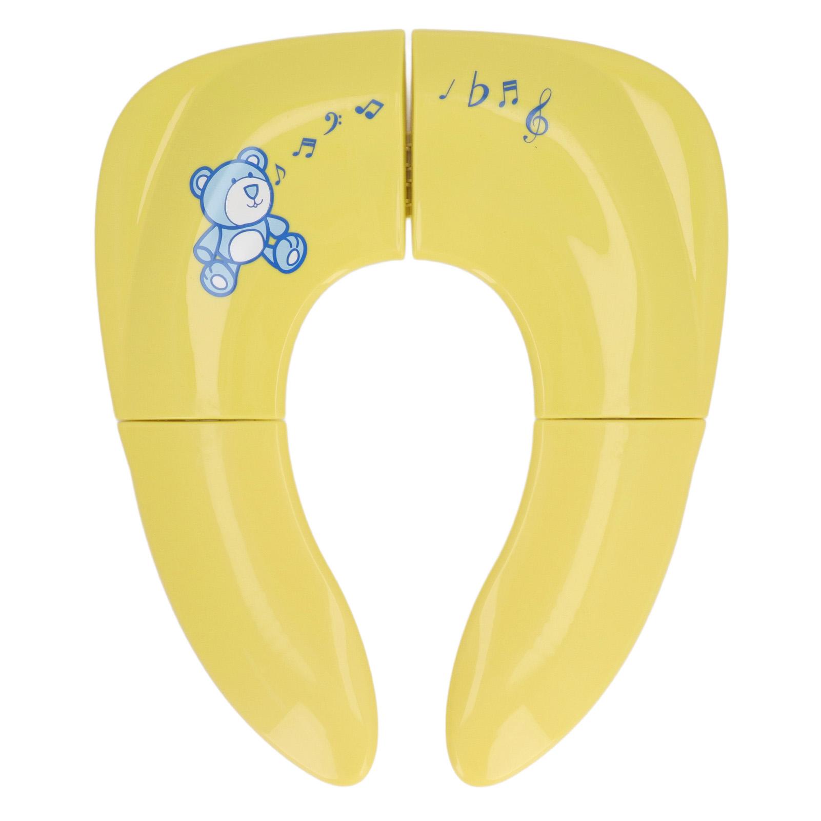 

Child Folding Toilet Seat Reusable Non Slip Suction Cups Multifuntional Portable Foldable Potty жовтий