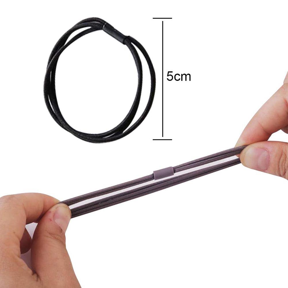 50Pcs Girls 3 In 1 Hair Ties Elastic Headband for Ponytail Holders Thick Heavy and Curly Hair Accessories