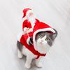 Santa Claus Riding Horse Dog Costume – Festive Pet Christmas Outfit